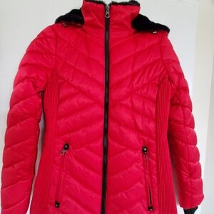 Nautica Red Jacket with Removable Hood in Red Size XS, EUC